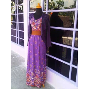 gamis+ blezer bahan katun dan kaos