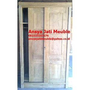almari pakaian minimalis pintu 2