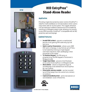 access control controler hid entryprox id card and pin code