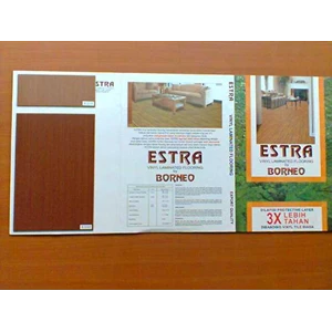 vinyl laminated flooring merk estra by borneo