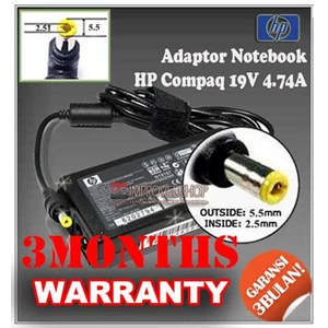 adaptor/ adapter/ charger hp 19v 4.74a original/ asli/ genuine/ compatible/ kw1 for/ untuk laptop/ notebook/ netbook/ netbuk hp omnibook series/ hp pavilion series ( 5.5 * 2.5 mm/ 7.4 * 5.0 mm/ bulat/ jarum)