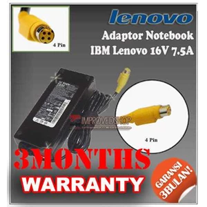 adaptor/ adapter/ charger ibm lenovo 16v 7.5a original/ asli/ genuine/ compatible/ kw1 for/ untuk laptop/ notebook/ netbook/ netbuk ibm lenovo thinkpad series ( 4 pin)