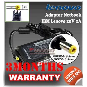 adaptor/ adapter/ charger ibm lenovo 20v 2a original/ asli/ genuine/ compatible/ kw1 for/ untuk laptop/ notebook/ netbook/ netbuk ibm lenovo ideapad series ( 5.5 * 2.5 mm)