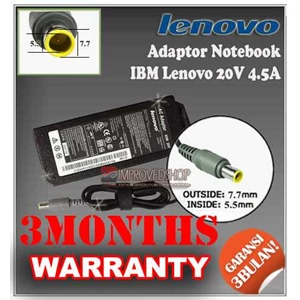 adaptor/ adapter/ charger ibm lenovo 20v 4.5a original/ asli/ genuine/ compatible/ kw1 for/ untuk laptop/ notebook/ netbook/ netbuk ibm lenovo thinkpad series ( 7.7 * 5.5 mm)