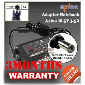 adaptor/ adapter/ charger axioo 18.5v 3.5a original/ asli/ genuine/ compatible/ kw1 for/ untuk laptop/ notebook/ netbook/ netbuk axioo series ( 7.4 * 5.0 mm)