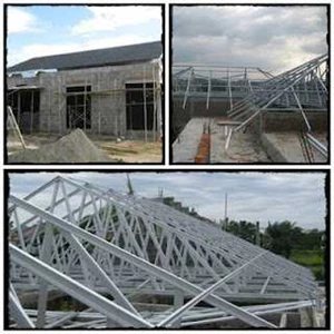 pemasangan rangka atap baja ringan / zingalum