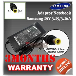 adaptor/ adapter/ charger samsung 19v 3.15/ 3.16a original/ asli/ genuine/ compatible/ kw1 for/ untuk laptop/ notebook/ netbook/ netbuk samsung series ( 5.5 * 3.4 mm)