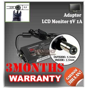adaptor/ adapter/ lcd monitor 9v 1a ( 9 watt) original/ asli/ genuine/ compatible/ kw1 ( bulat besi)