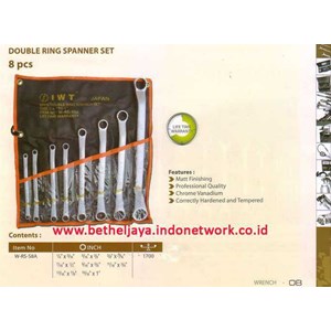 iwt double ring spanner wrench set ( inches) 8 pcs