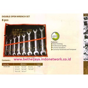 iwt double open wrench set ( inches ) @ 8 pcs