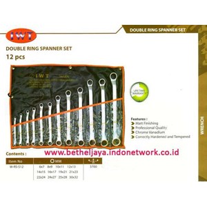 iwt double ring spanner wrench set ( mm ) 12 pcs