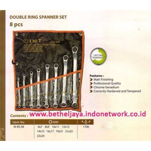 iwt double ring spanner wrench set ( mm ) 8 pcs