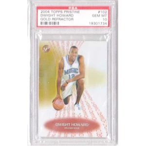 dwight howard topps pristine 2004-05 rc gold refractor / 27 psa 10
