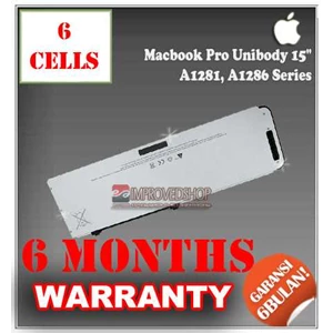 baterai/ batere/ battery apple macbook pro unibody 15 a1281, a1286 kw1/ compatible/ replacement