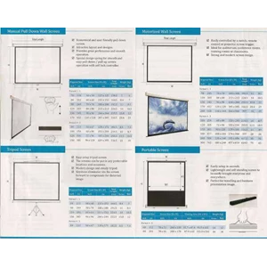 screen motorized projector merk d-light ukuran 400x600 cm / 300 diagonal