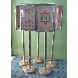 standing poster | standing signage | tiang banner | tiang display | tiang promosi | tiang informasi | tiang display stainless