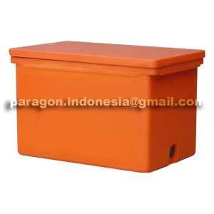 kotak pendingin • insulated cool box • fish box • mempertahankan suhu udara didalam kotak lebih dari 48 jam • tidak ada pengembunan diluar kotak • menjaga kesegaran pada proses pengiriman • seluruh bagian cool box diisi 100% polyurethane •