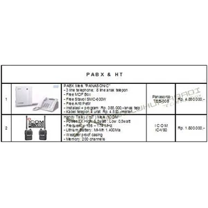 pabx panasonic & ht icom