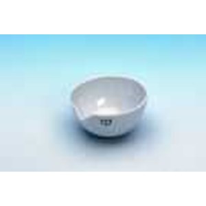 evaporating basin french shape, with spout, glazed