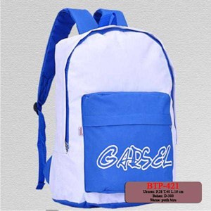 tas ransel backpack putih biru - btp421