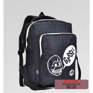 tas ransel backpack hitam - btp406