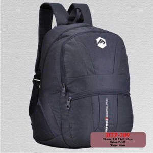 tas ransel backpack hitam - btp389