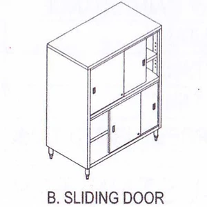 upright cabinet sliding door