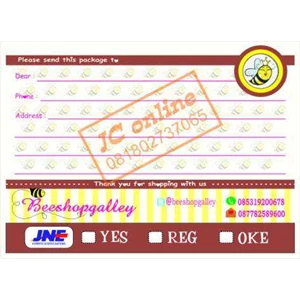 sticker label address / alamat