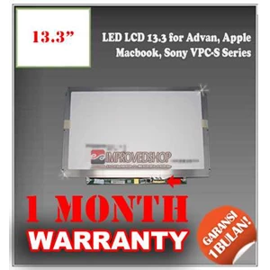 led panel screen notebook/ netbook/ laptop 13.3 for advan, apple macbook, sony vpc-s series original/ asli