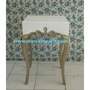 jepara furniture mebel small table white & gold style by cv.dwira jepara furniture indonesia.