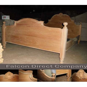 mebel tempat tidur antik - divan antik kayu mahoni
