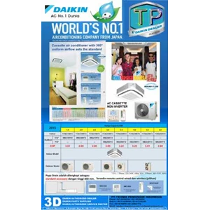 # daikin air conditioner ceiling cassette non inverter dan inverter r410a round flow 1.1/ 2pk | 2pk | 2.1/ 2pk | 3pk | 3.1/ 2pk | 4pk | 5pk | 6pk | fcnqmv14 | fcqbv1b4 | fcqluv14 | rnqmv14 | rnqmy14 | rzrluv14-1