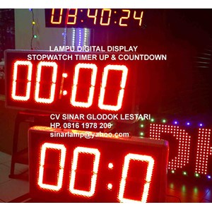 lampu display stopwatch timer up & countdown