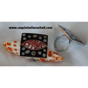 seashell jewelry art / cincin kerang stainless