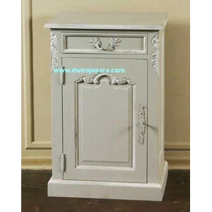 jepara furniture mebel french bedside table 1 door 1 drawers dw-bds07 style by cv.dwira jepara furniture indonesia.