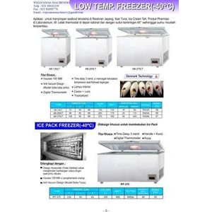 low temp freezer ( 40 derajat c ) / alat penyimpan seafood / ab-130lt / ab-200lt / ab-375lat / ice oack frezeer ( -40 derajat ) / ipf375