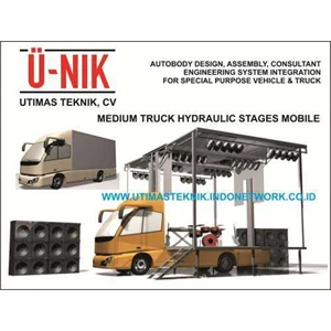 medium truck hydraulic stages mobile ( mobil panggung hydraulic )