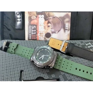 jam tangan 511 tactical dualtime-green rubber
