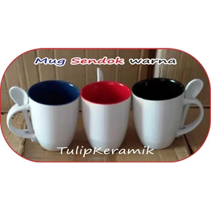 mug sendok keramik - mug souvenir promosi-2