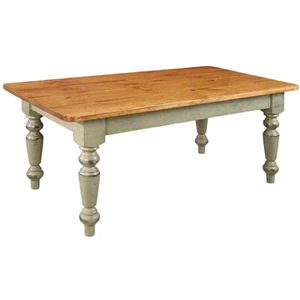 dining table rustic two tone