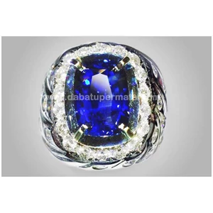 top sparkling royal blue safir srilangka no heat - spc 093 + sertifikat