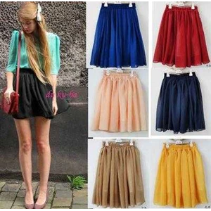 retro double chiffon high waist short pleated mini skirt dress