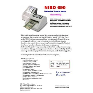 money detector 6 currency + printing ; nibo 690