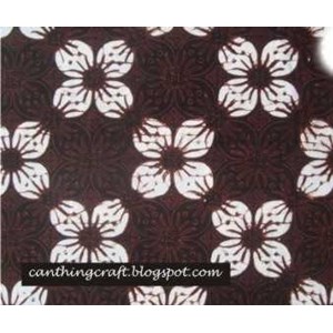 kain batik motif kawung prabu coklat