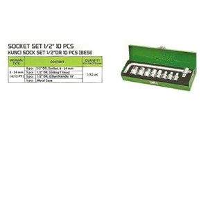 kunci sock set 1/ 2 dr 10 pcs tekiro