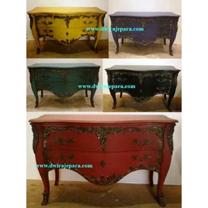 jepara furniture mebel bombay commode with brass carve accessories style by cv.dwira jepara furniture indonesia.