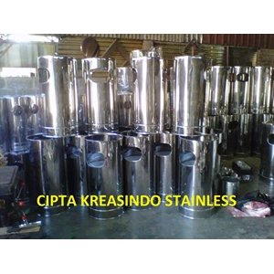 standing ashtray stainless / dustbin