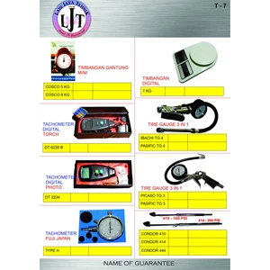 t-7 timbangan gantung mini, timbangan digital, tachometer digital torch, photo, fuji japan, tire gauge