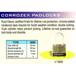 materlock corrozex padlocks