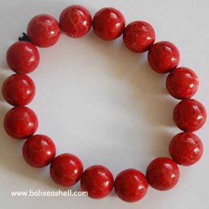 gelang koral merah 20cm x13 mm